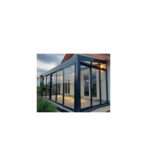 Veranda Genova 6x3x2.8m - en verre et en aluminium