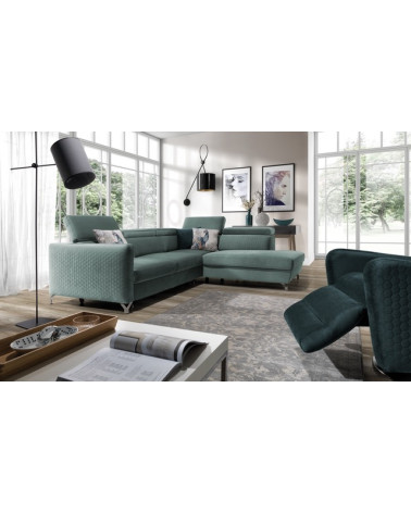 Sofá rinconera convertible MAROZZO 265 x 225 cm en varios colores