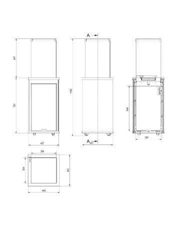copy of Bioetanolitakka DELTA vasen kulma 120 cm