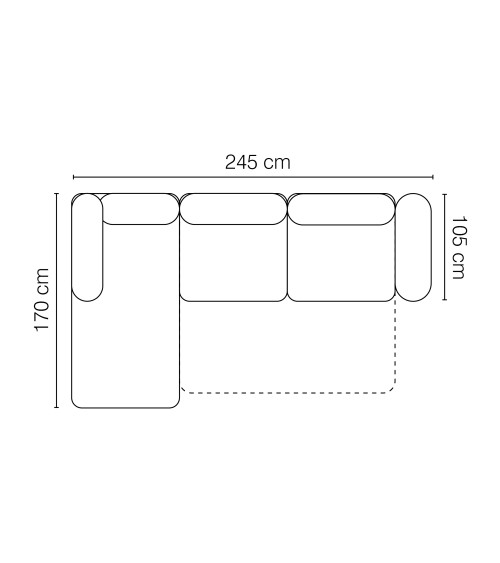 Sofá rinconera convertible MAROZZO 245 x 170 cm