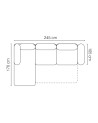 Divano angolare convertibile MAROZZO 245 x 170 cm