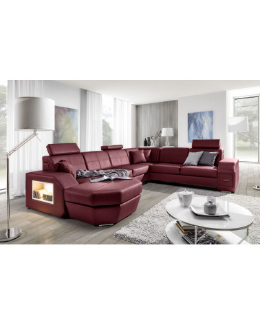 Divano angolare trasformabile NAPOLI 350 x 276 cm in vari colori