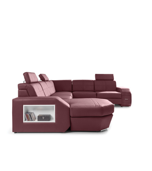 Canapé d'angle convertible NAPOLI 350 x 276 cm en plusieurs couleurs