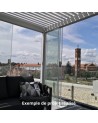 Pergola / Veranda Annie Blanc 3x3m- en verre et en aluminium