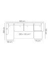 Divano angolare convertibile SORI 155 x 320 x 200 cm