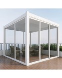 Pergola / Veranda Annie Blanc 4x4m- en verre et en aluminium