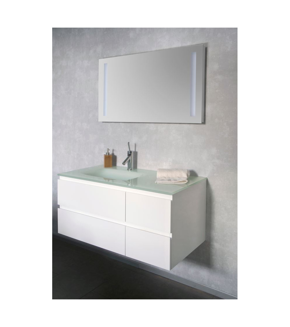 Set da bagno CUBE bianco 100 x 48 x 46 cm