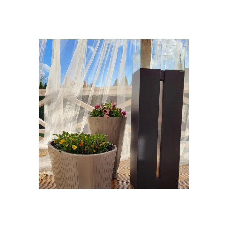 Aquecedor portátil a bioetanol preto ROMEO TÜV para exterior