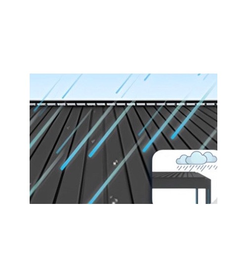 Pergola Patrice 3x3m motorisée - en aluminium, 2 stores