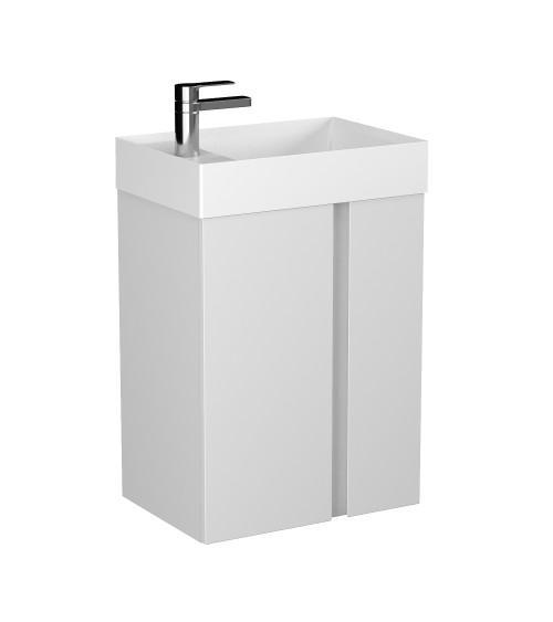 copy of Ensemble salle de bain, meuble+colonne+miroir+vasque STEEL noir frêne, en plusieurs dimensions