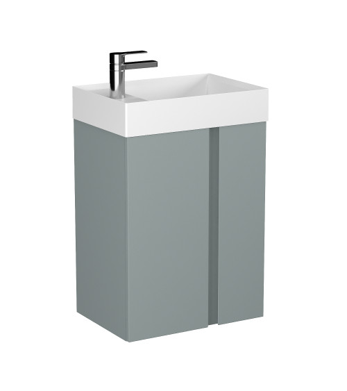 copy of Ensemble salle de bain, meuble+colonne+miroir+vasque STEEL noir frêne, en plusieurs dimensions