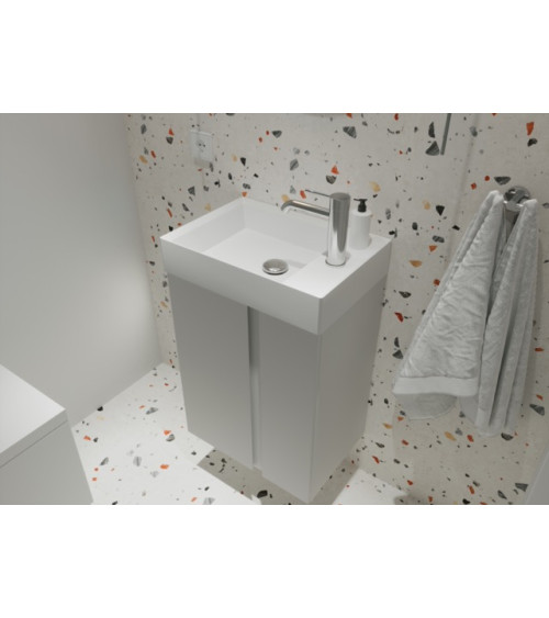 UNIQ mobile bagno + specchio + lavabo 49 x 34,5 x 63 cm in vari colori