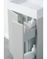 copy of Ensemble salle de bain, meuble+colonne+miroir+vasque STEEL noir frêne, en plusieurs dimensions
