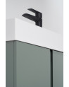 copy of Ensemble salle de bain, meuble+colonne+miroir+vasque STEEL noir frêne, en plusieurs dimensions