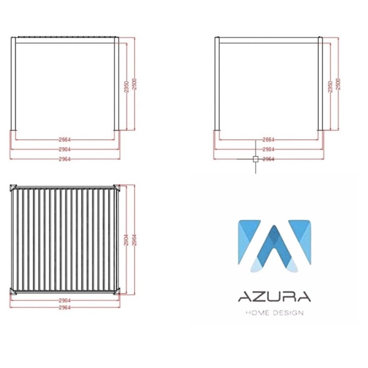 Pergola Anna motorisée 4x3m en aluminium avec 1 store Pergola Anna motorisée 4x3m en aluminium avec 1 store