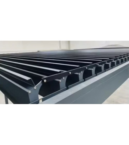 Pergola Angie motorisée bioclimatique 3x3 - 2 stores et éclairage LED