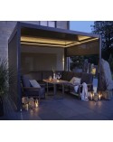Pergola Angie motorisée bioclimatique 3x4 m - 2 stores et éclairage LED