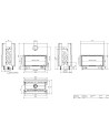 Inserto para chimenea 130 EVO LD doble cara TUNNEL d200 126 CM 8-14kW diseño de alta gama