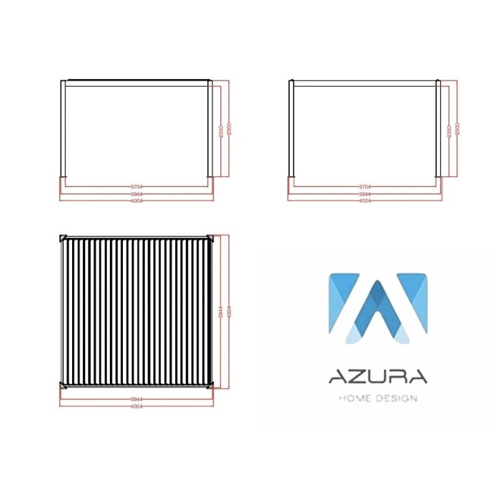 Pergola Jane 4x4m avec lame et 3 stores motorisés en aluminium Pergola Jane 4x4m avec lame et 3 stores motorisés en aluminium