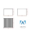 Pergola Jane 4x4m avec lame et 3 stores motorisés en aluminium