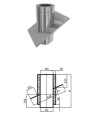 BASE DE CHEMINÉE INTERMÉDIAIRE ISOLÉE POUR TOITURE À PENTE  50 % pour tuyaux double paroi isolé 50mm Ø 150/200 mm