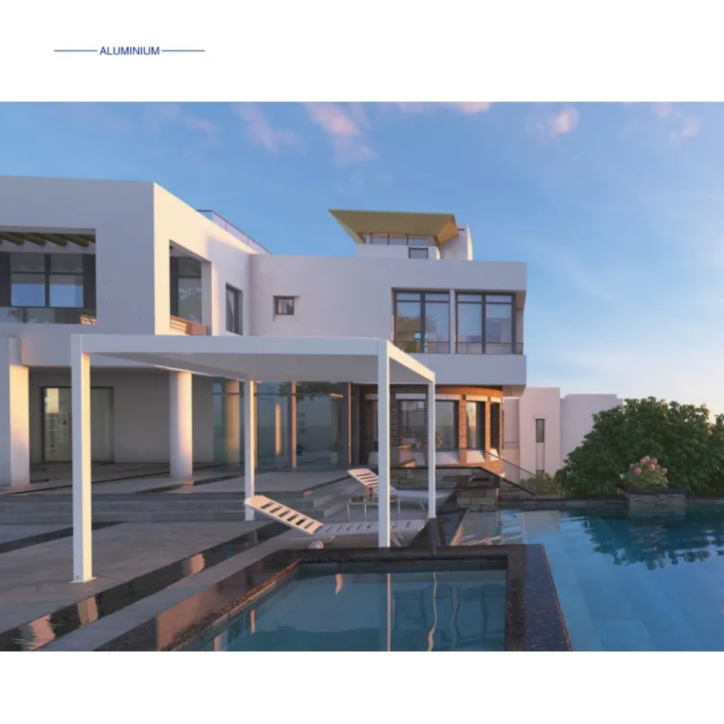 Pergola Jane blanc 4x4m en aluminium 3 stores Pergola Jane blanc 4x4m en aluminium 3 stores