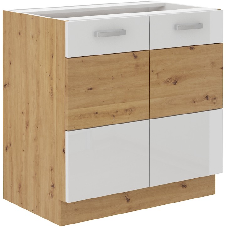 Ensemble cuisine ARTISAN blanc brillant/chêne artisan 250 cm