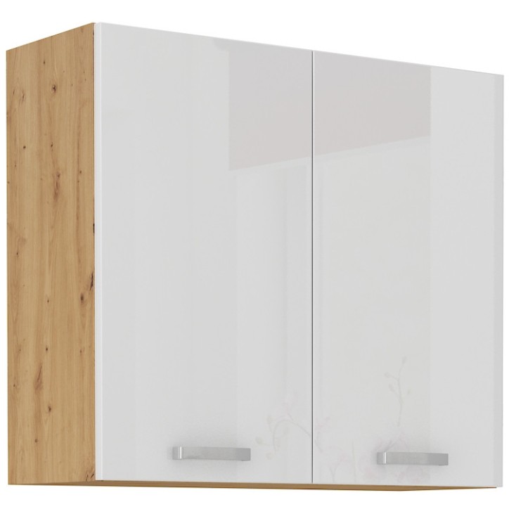 Conjunto móveis de cozinha ARTISAN branco brilhante/carvalho artesanal 250 cm
