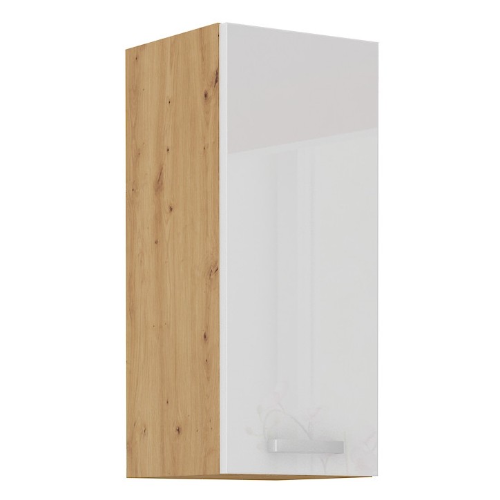 Mobili da cucina L-ARTISAN bianco lucido/rovere 285x110 cm angolare