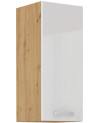 Conjunto de móveis de cozinha L-ARTISAN branco brilhante/carvalho artesanal 285x110 cm canto