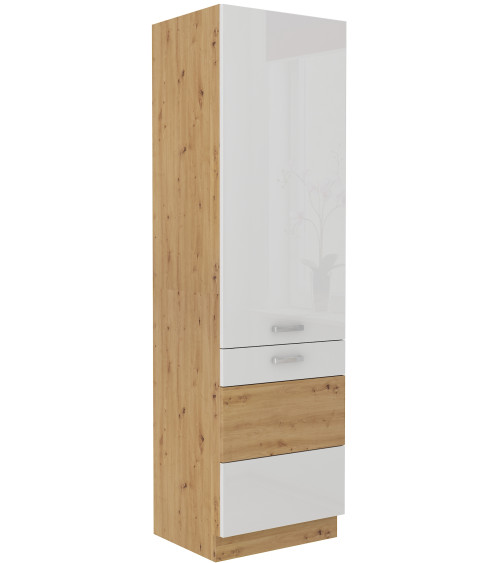 Ensemble cuisine ARTISAN blanc brillant/chêne artisan
