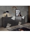Buffet VITTORIA gris anthracite laqué 241 cm