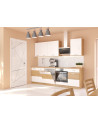 Set cucina ARTISAN bianco lucido/rovere 250 cm
