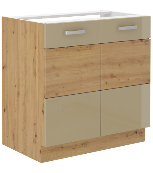 Ensemble cuisine ARTISAN cappuccino brillant/chêne artisan 250 cm