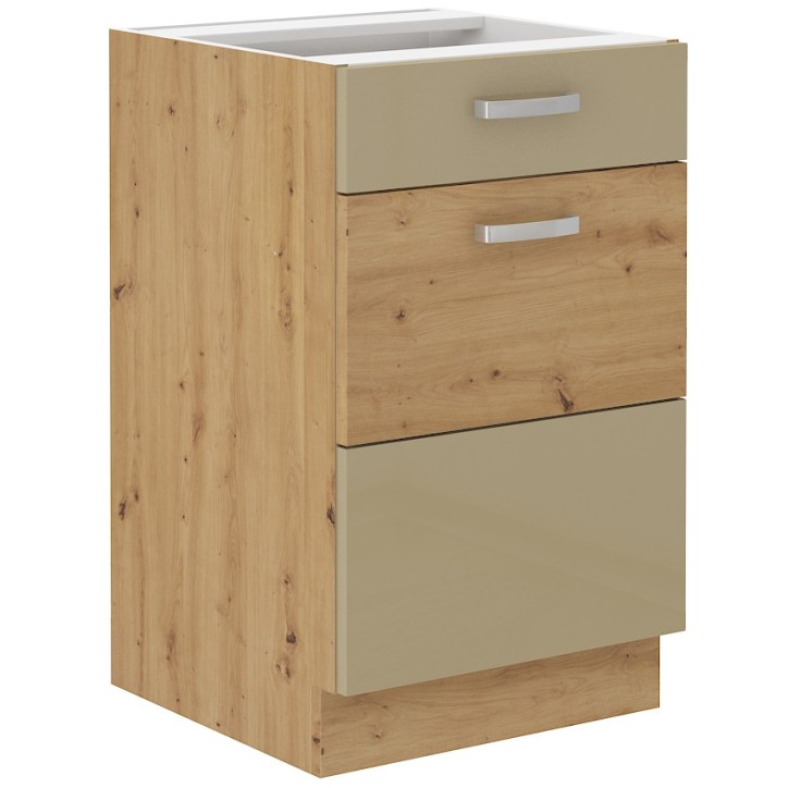 Ensemble cuisine ARTISAN cappuccino brillant/chêne artisan 250 cm