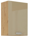 Ensemble cuisine en L ARTISAN cappuccino brillant/chêne artisan 285x110 cm