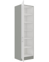 Conjunto muebles de cocina de esquina BIANCA blanco brillante/gris platino