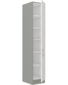 Conjunto muebles de cocina de esquina BIANCA blanco brillante/gris platino