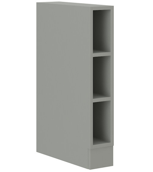 Conjunto muebles de cocina de esquina BIANCA blanco brillante/gris platino