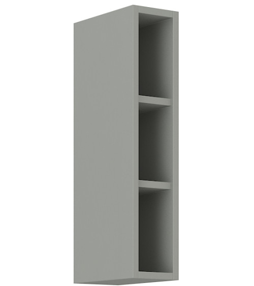 Ensemble cuisine en L BIANCA blanc brillant/gris platine