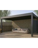 Pergola Ibiza 5x4 adossée en aluminium avec 1 stores 4M