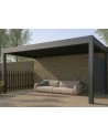 Pergola Ibiza 5x4 adossée en aluminium avec 1 stores 4M