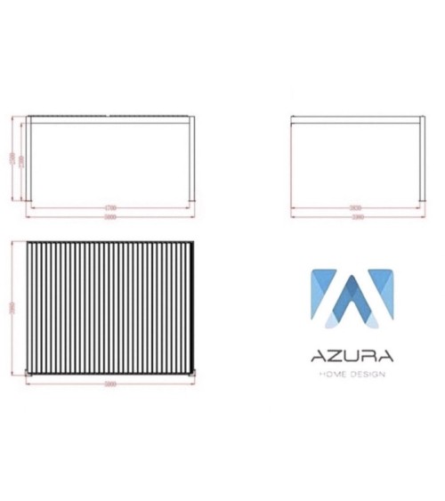 Pergola Ibiza 5x4 adossée en aluminium avec 1 stores 4M