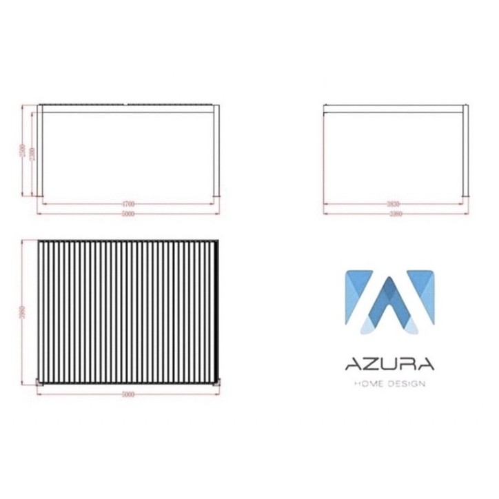 Pergola Ibiza 5x4 adossée en aluminium avec 1 stores 4M Pergola Ibiza 5x4 adossée en aluminium avec 1 stores 4M