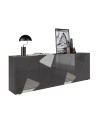 Buffet VITTORIA gris anthracite laqué 241 cm