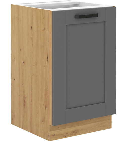 Conjunto muebles de cocina de esquina LUNA gris polvo/roble artisan 285x170 cm