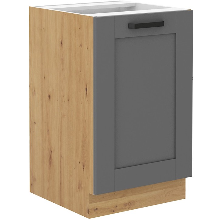 Conjunto muebles de cocina de esquina LUNA gris /roble 285x170 cm