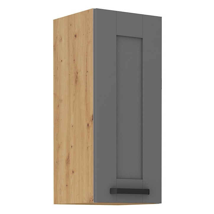 Conjunto muebles de cocina de esquina LUNA gris /roble 285x170 cm