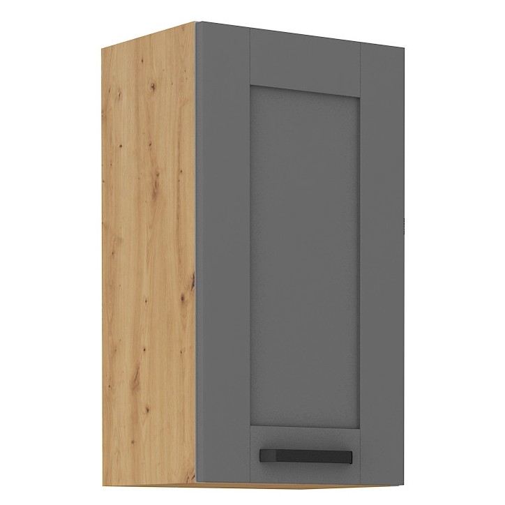 Conjunto muebles de cocina de esquina LUNA gris /roble 285x170 cm