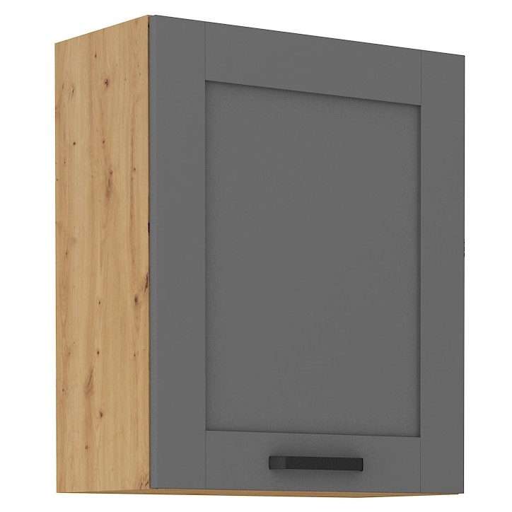 Conjunto muebles de cocina de esquina LUNA gris /roble 285x170 cm
